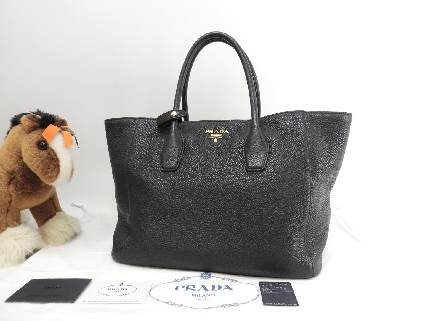 プラダ トートバッグ トリヨンレザー 黒 ハンドバッグ 極美品@158 2