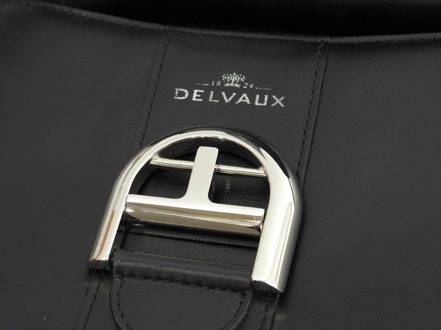 デルヴォー ブリヨンミニ s付 レザー黒 ハンドバッグ ポシェット クロスボディバッグ@ 1