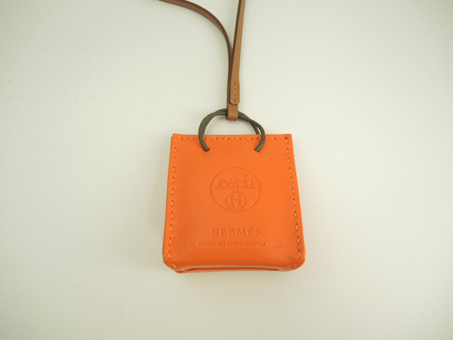 エルメス バッグチャーム サックオランジュ スイフト橙 アクセサリー 新品@Y 3