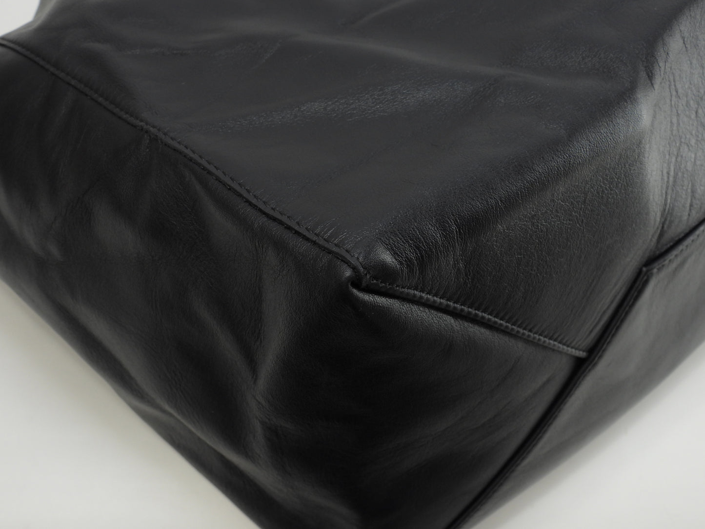 セリーヌ カバホリゾンタル レザー 濃紺 トートバッグ ショルダーバッグ大@U-PA-0112