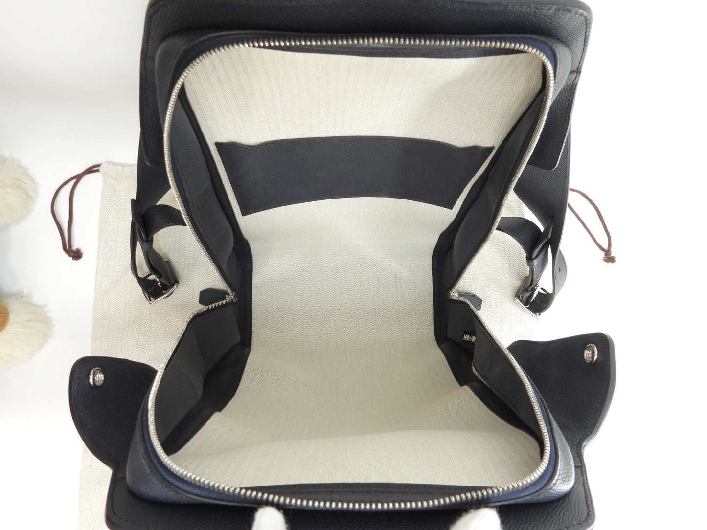 エルメス バックパック シティ エプソン紺 シルバ―金具 リュックサック 美品@C 2