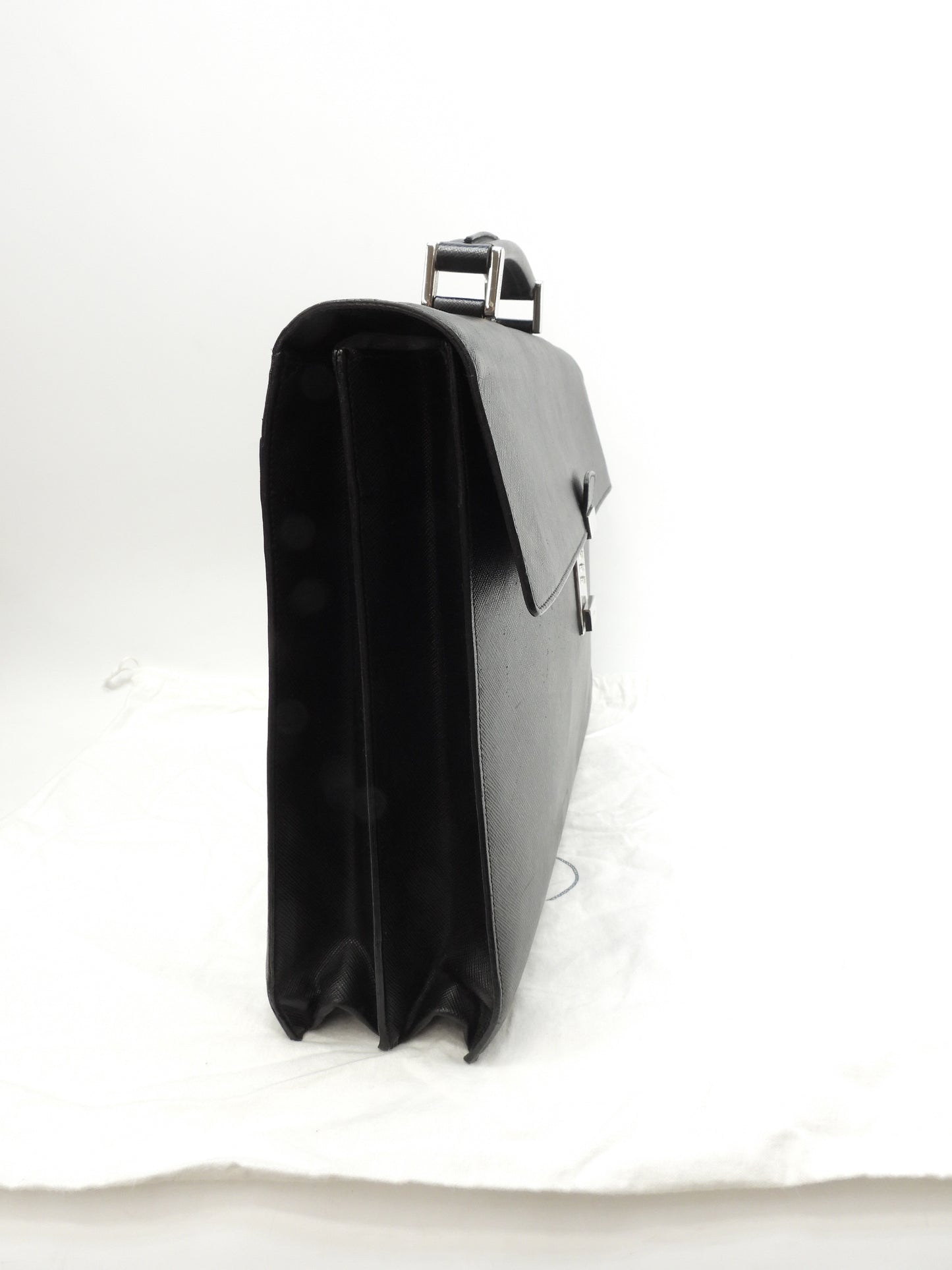 Prada Briefcase Saffiano Black Document Case @49 4