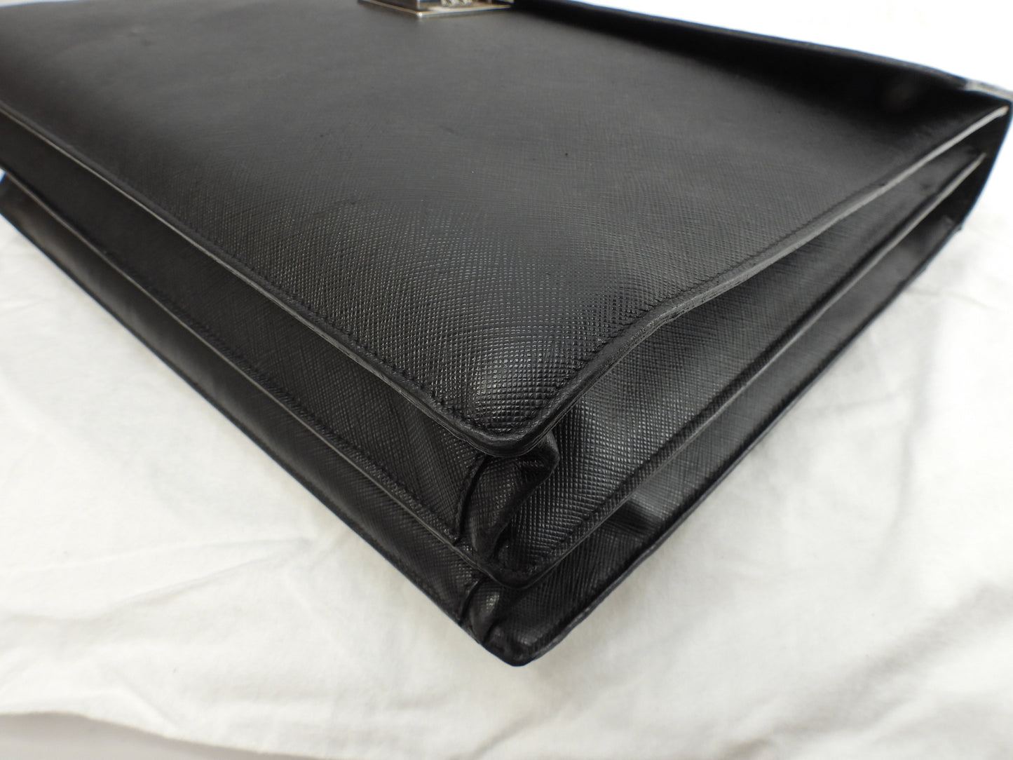 Prada Briefcase Saffiano Black Document Case @49 4