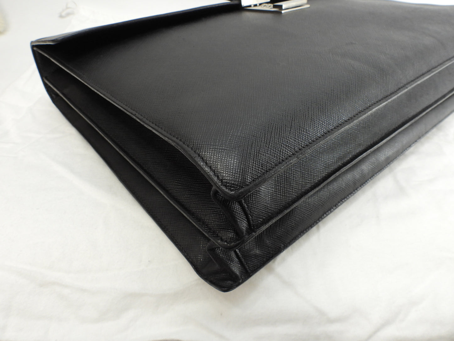 Prada Briefcase Saffiano Black Document Case @49 4