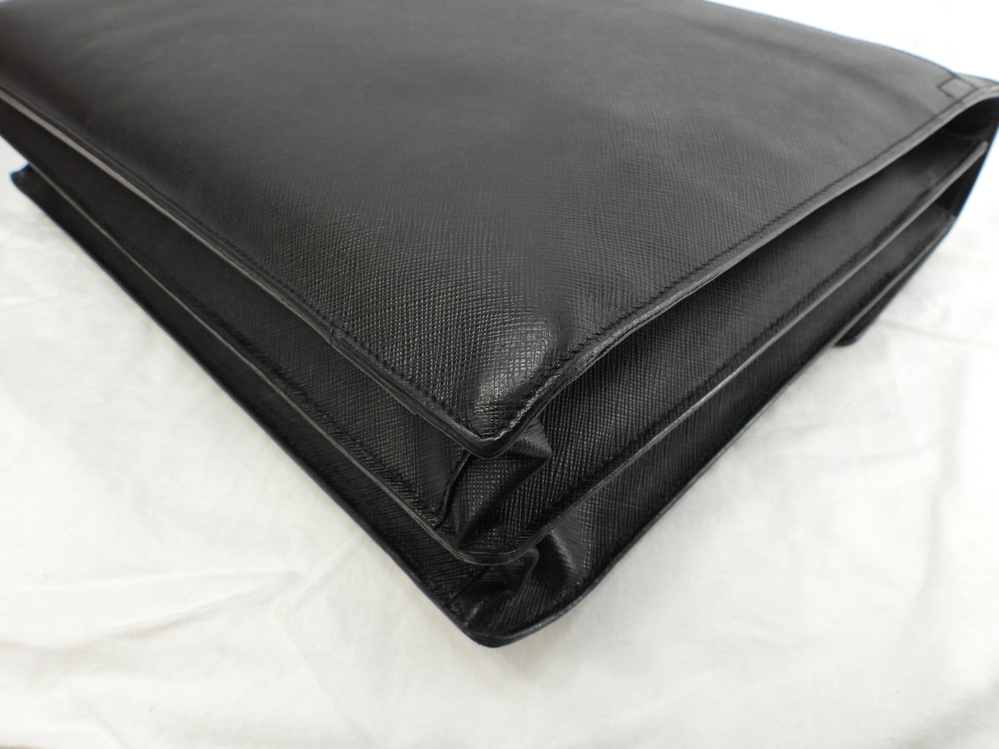 Prada Briefcase Saffiano Black Document Case @49 4