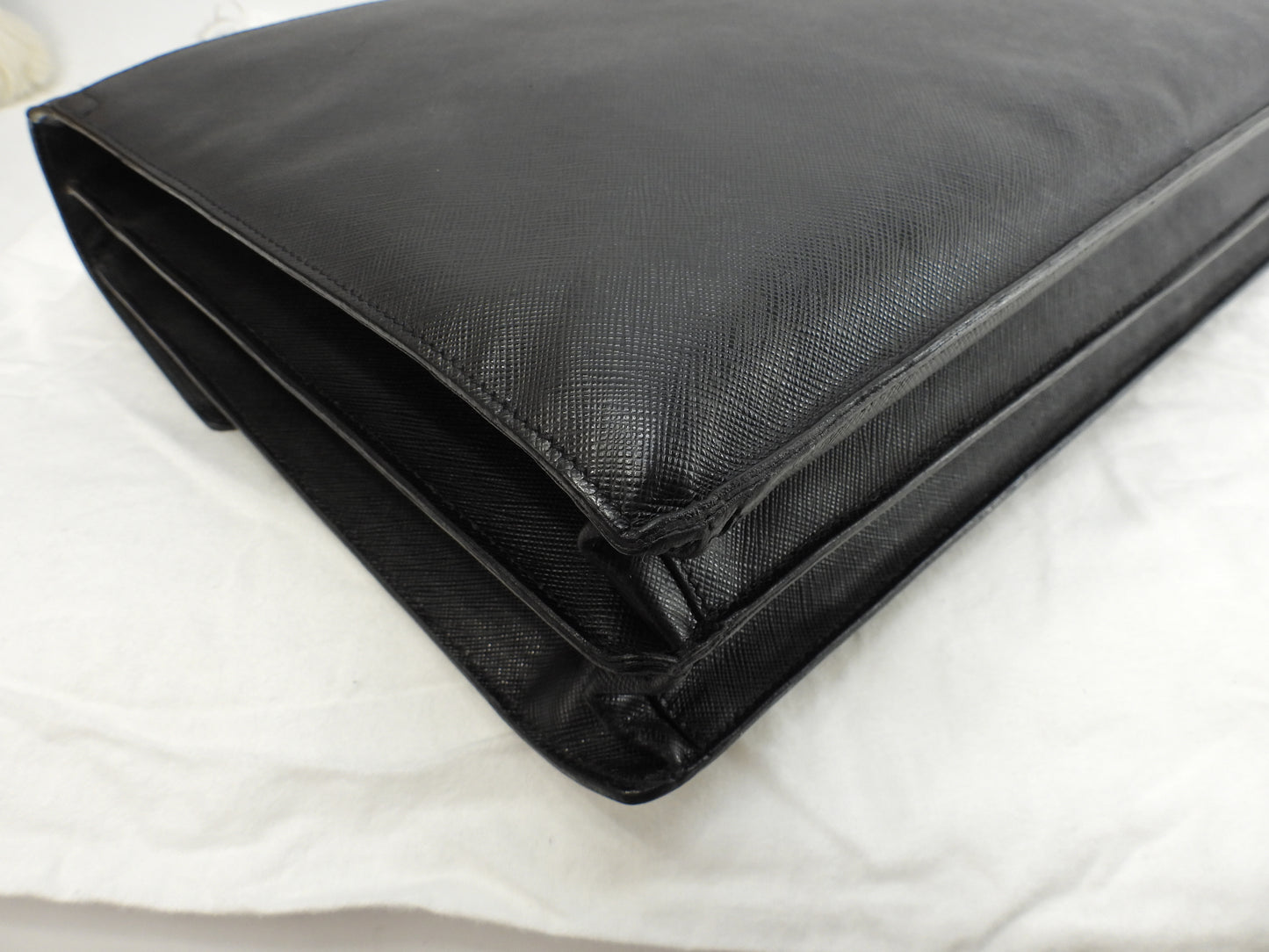 Prada Briefcase Saffiano Black Document Case @49 4