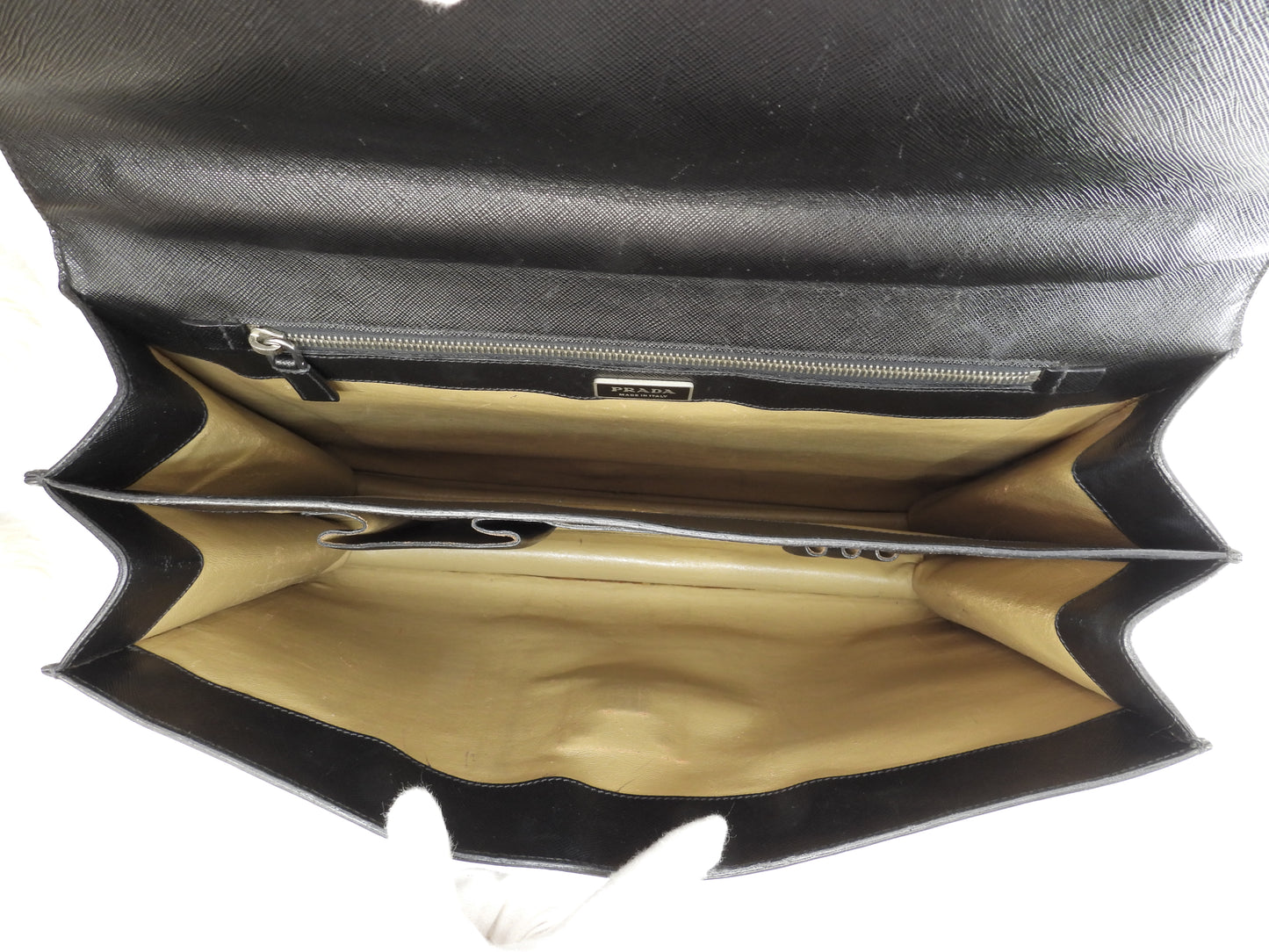 Prada Briefcase Saffiano Black Document Case @49 4