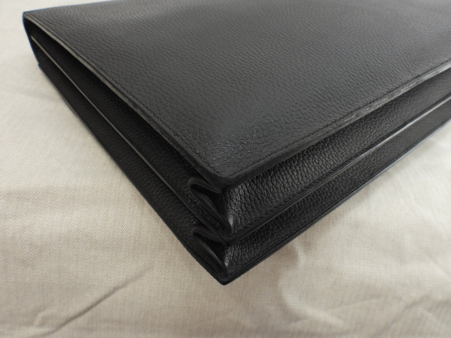 Hermes Sac A Depeche 41 Ardennes Black Men's Briefcase @〇Y