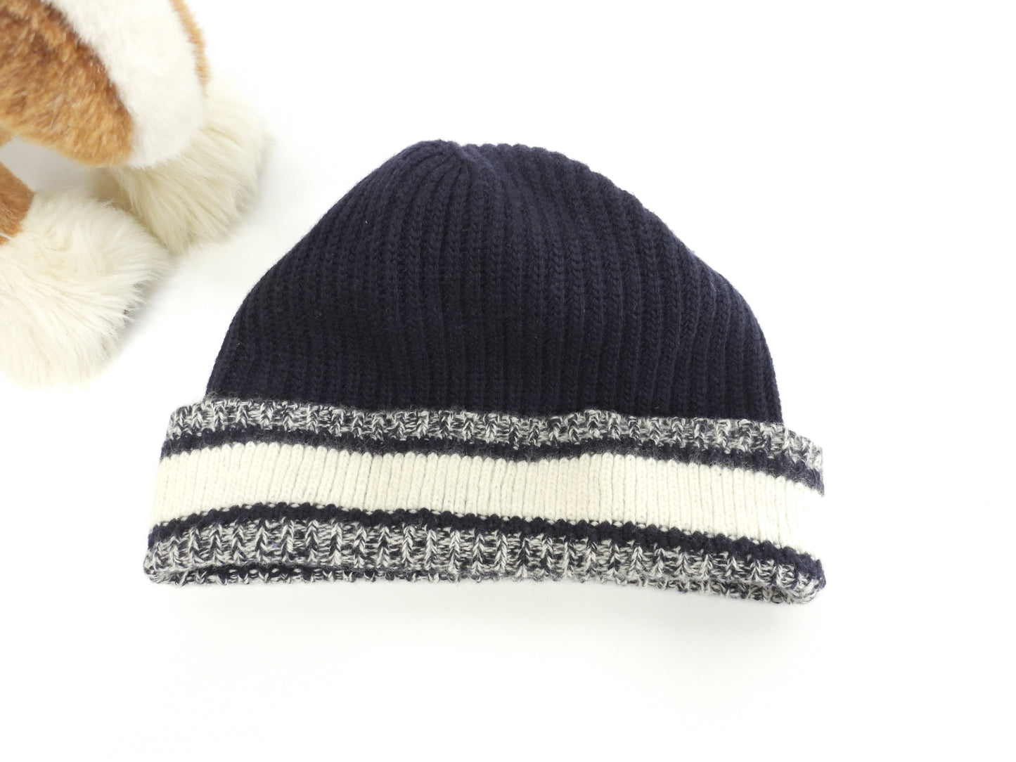 ディオール ニット帽 ロゴ ウール70%カシミア30% ヘッドウォーマー 帽子 極美品@ 5