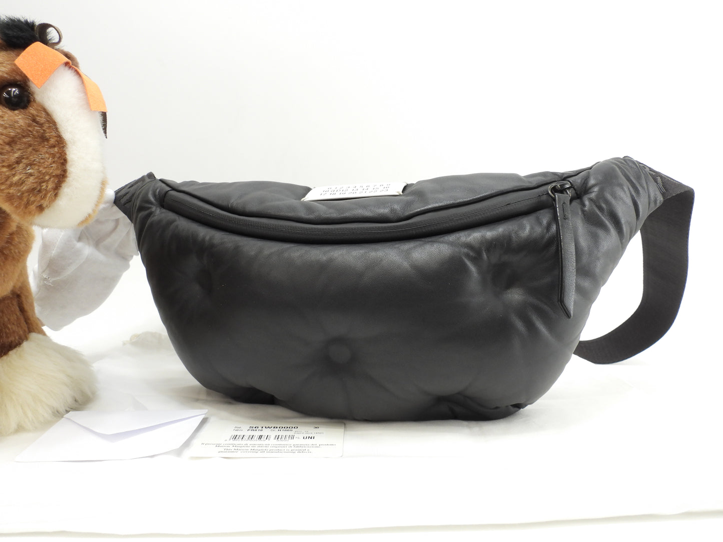 メゾンマルジェラ ベルトバッグ グラムスラム レザー黒 クロスボディバッグ 美品@ 1