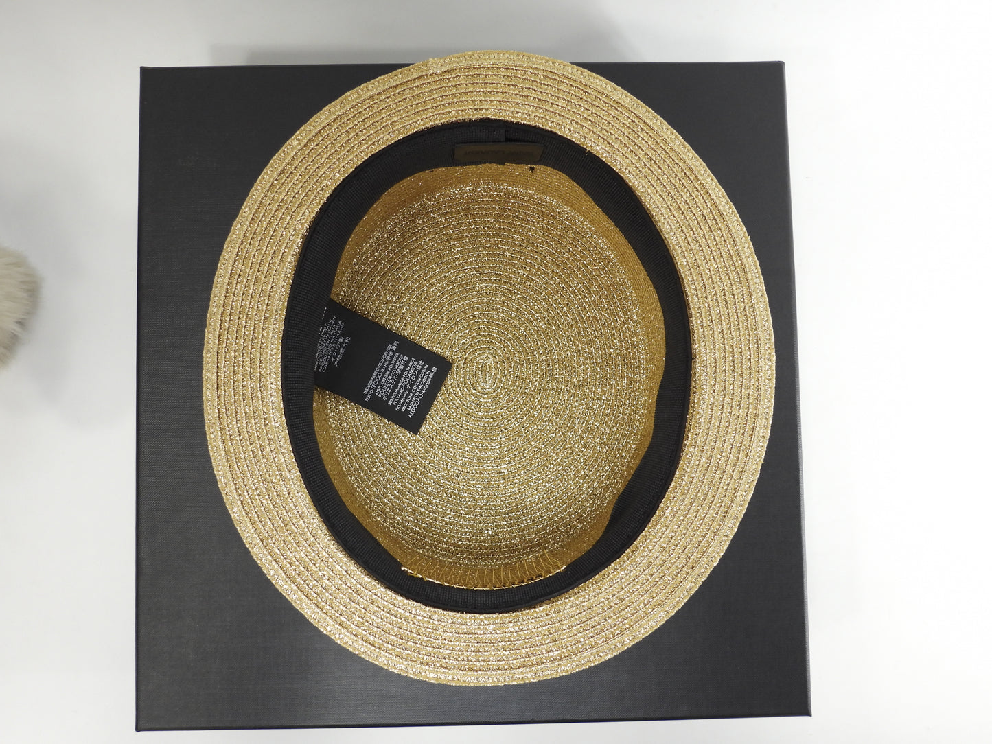 Saint Laurent hat gold black band ladies hat very good condition @ 1