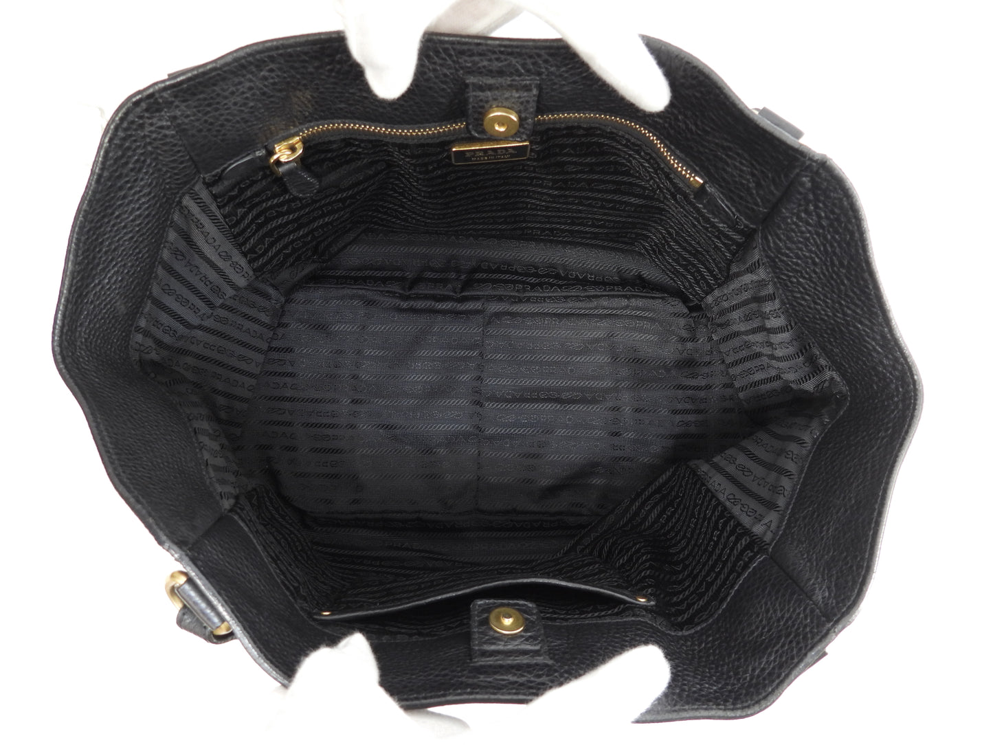 プラダ トートバッグ トリヨンレザー 黒 ハンドバッグ ショルダーバッグ 美品@158 3