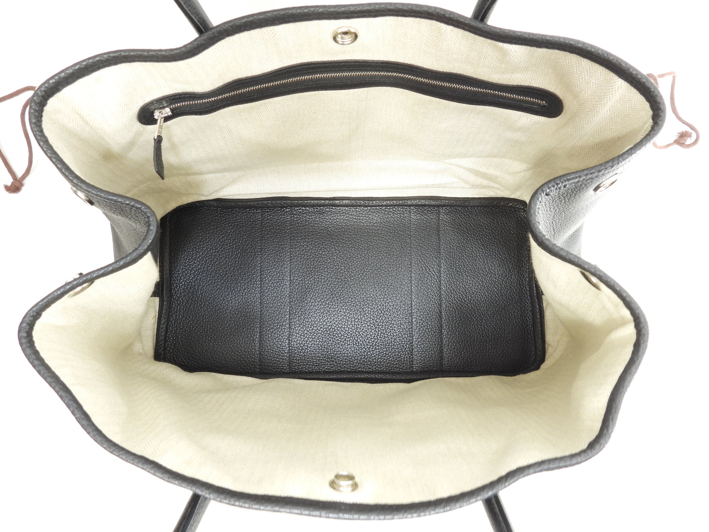 エルメス ガーデンパーティPM ネゴンダ 黒 トートバッグ ショルダーバッグ@□N 7