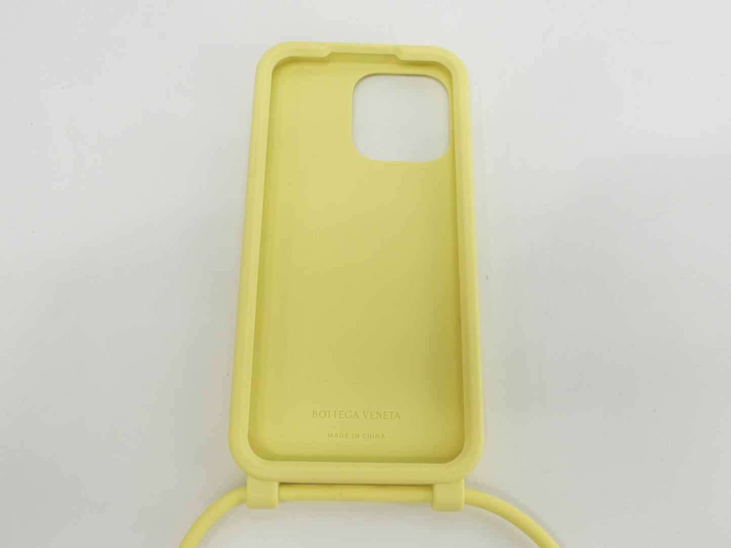 ボッテガヴェネタ s付iphone15ProMaxケース 中イントレチャート シリコン薄黄 カバー 美品@ 22