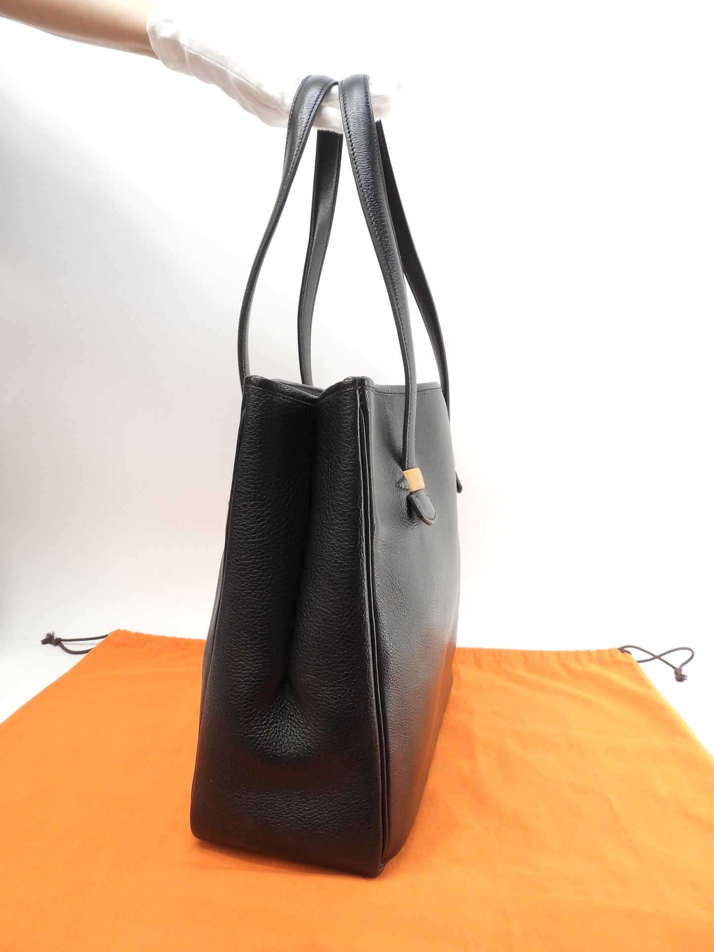 エルメス ギャロップFT1 ブッフルスキッパー 黒 トートバッグ ショルダーバッグ 美品@□G
