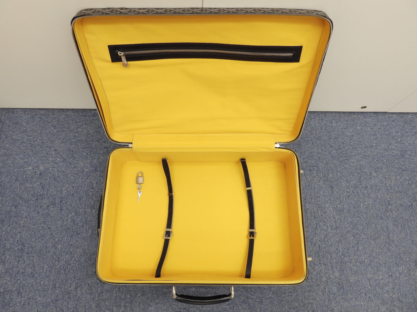 ゴヤール トロレ ヘリンボーン 黒黒 トロリーバッグ 旅行用キャリーバッグ@ 2