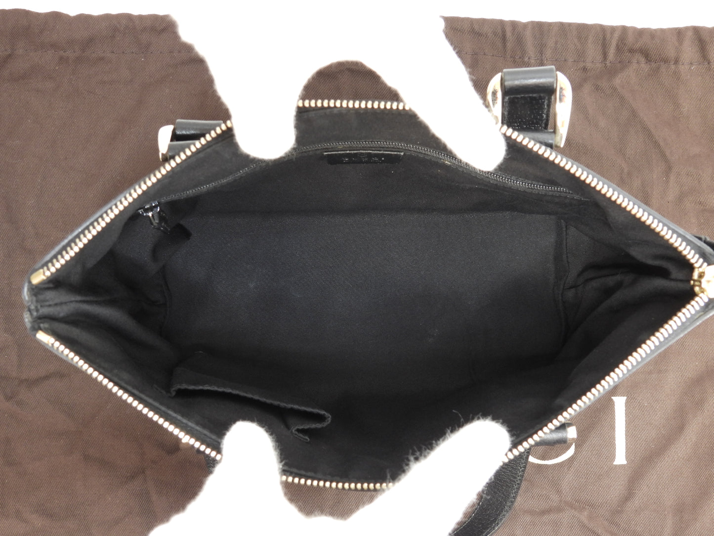 グッチ トートバッグ小 GG デニム革黒 ミニハンドバッグ 極美品@ 29