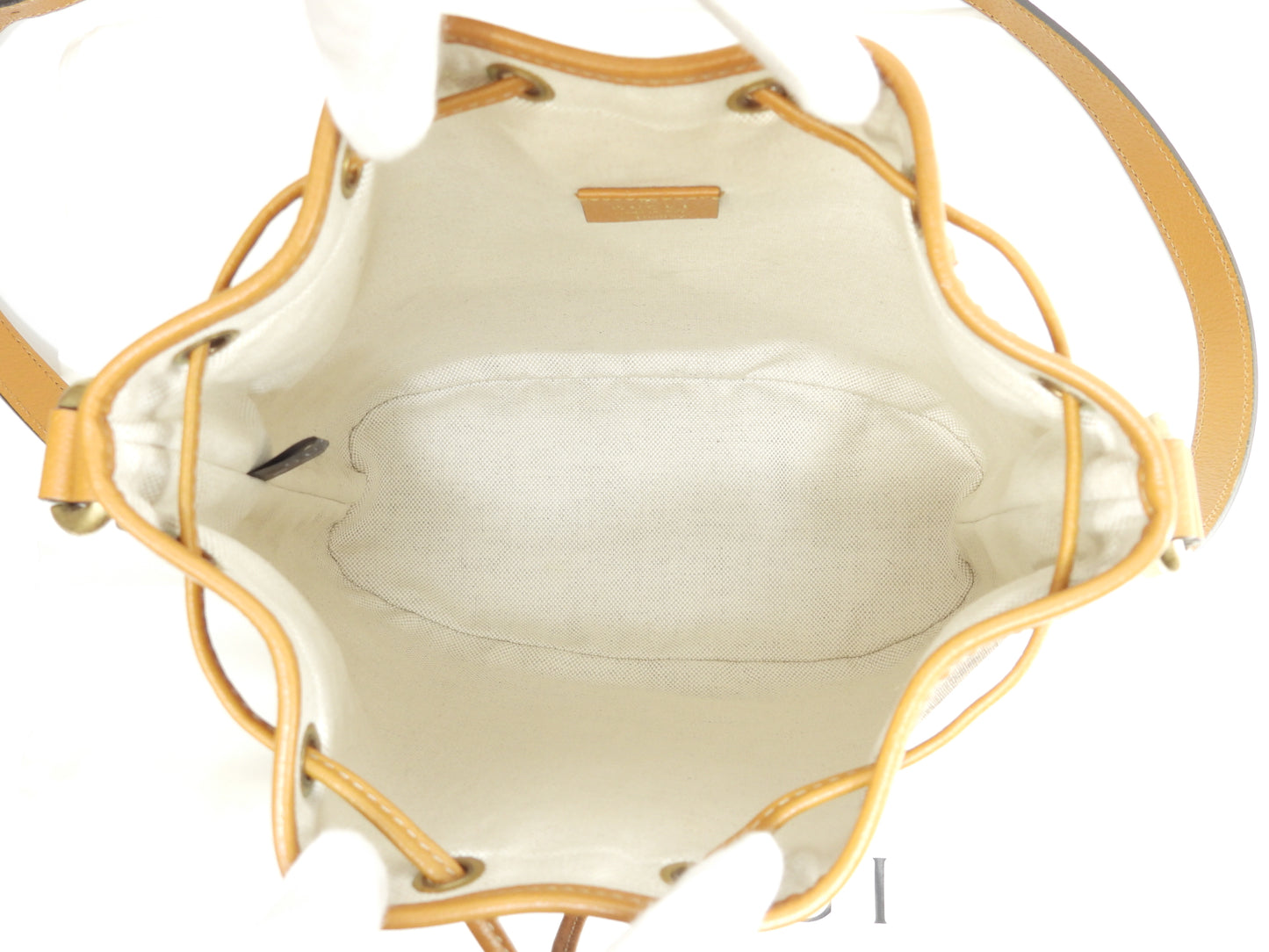 グッチ ポシェット ミッキーマウス マイクロGG茶 クロスボディバッグ 巾着 極美品@ 14