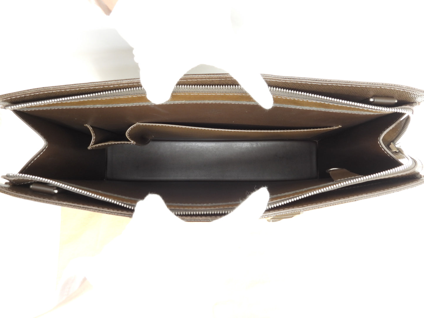 ルイヴィトン ロザン M30058 タイガ/グリズリ 書類かばん ブリーフケース 美品@VI0045