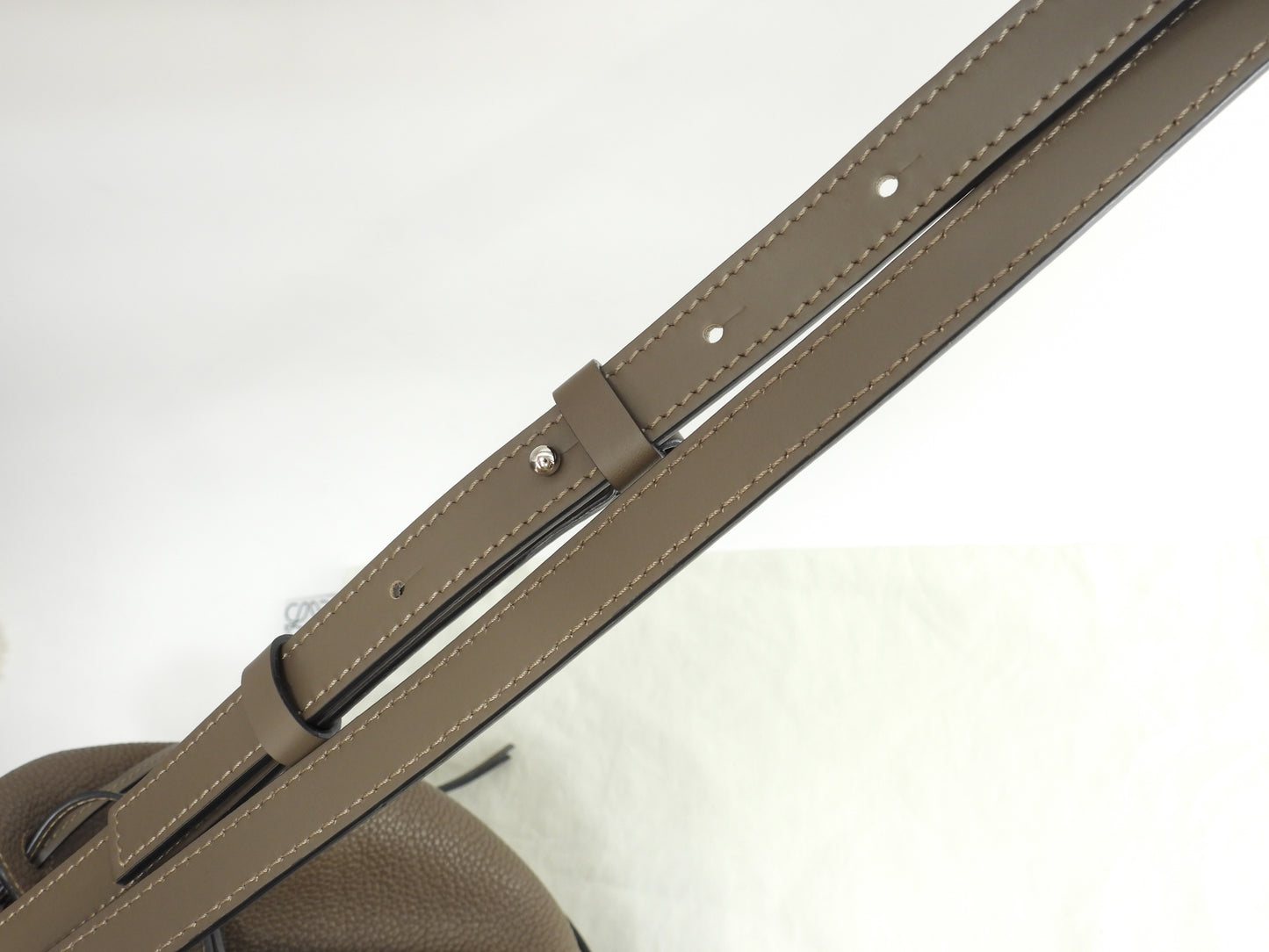 ロエベ 2wayショルダーバッグ バルーンバッグ レザー濃灰 ポシェット クロスボディ 美品@012027