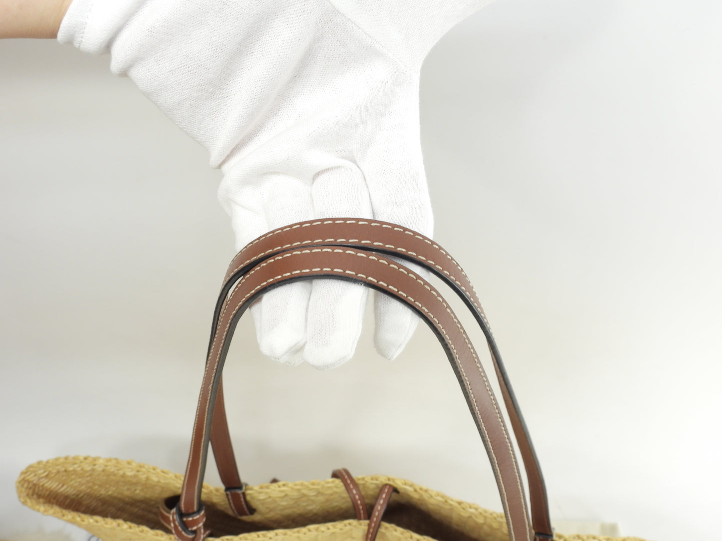 ロエベ シェル バスケットバッグスモール ナチュラル茶 カゴバッグ トートバッグ@412036