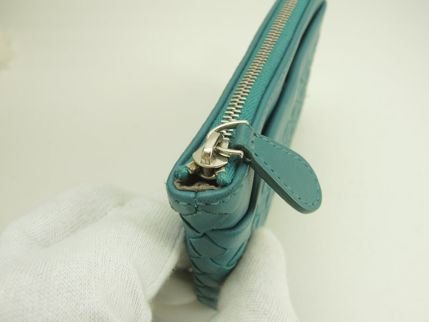 ボッテガヴェネタ コインケース イントレチャート レザー/エメラルドグリーン ポケット付小銭入@B04754267J