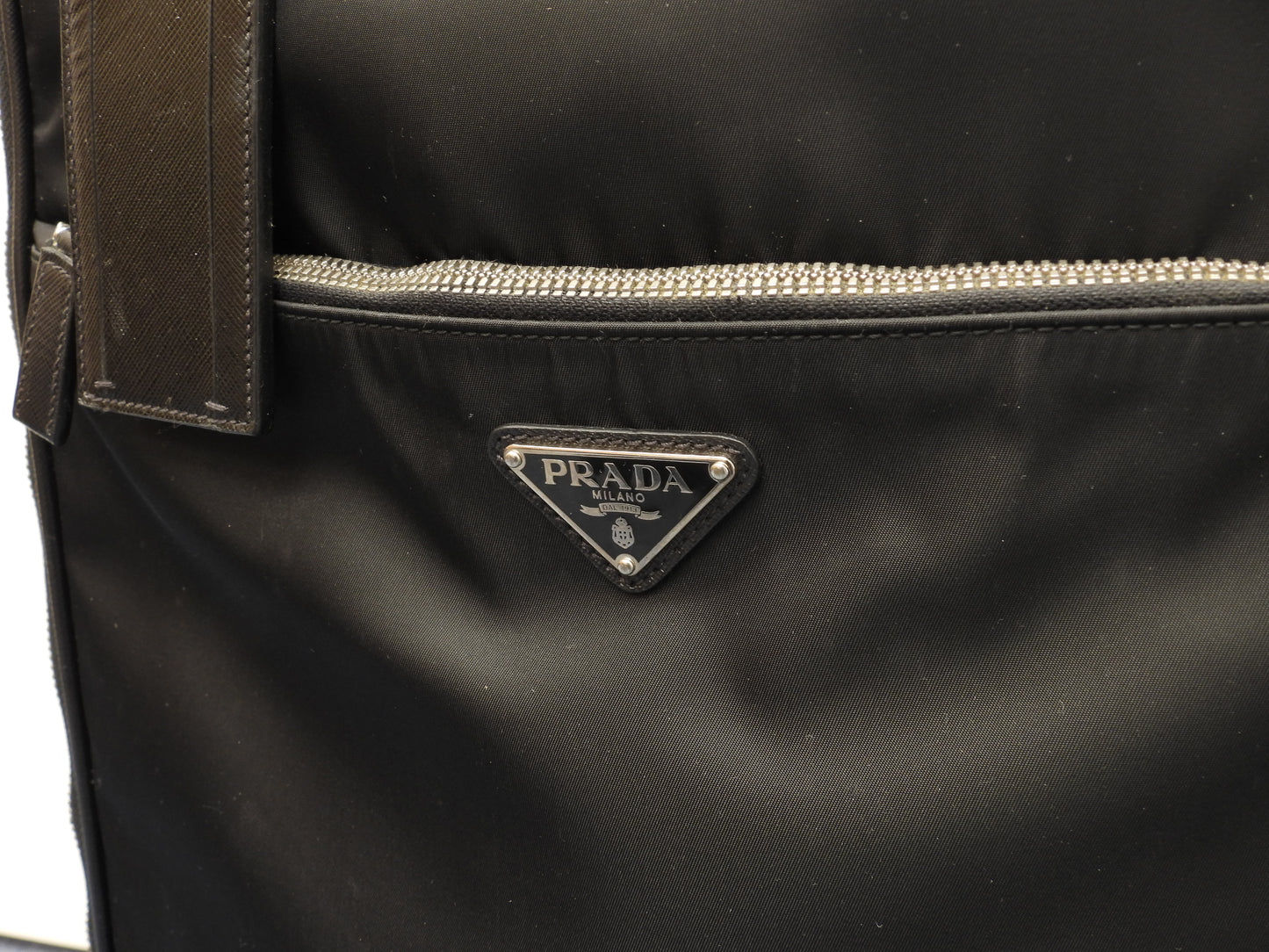 Prada Carry Bag Tessuto/Saffiano Black Travel Trolley Bag Suitcase@8