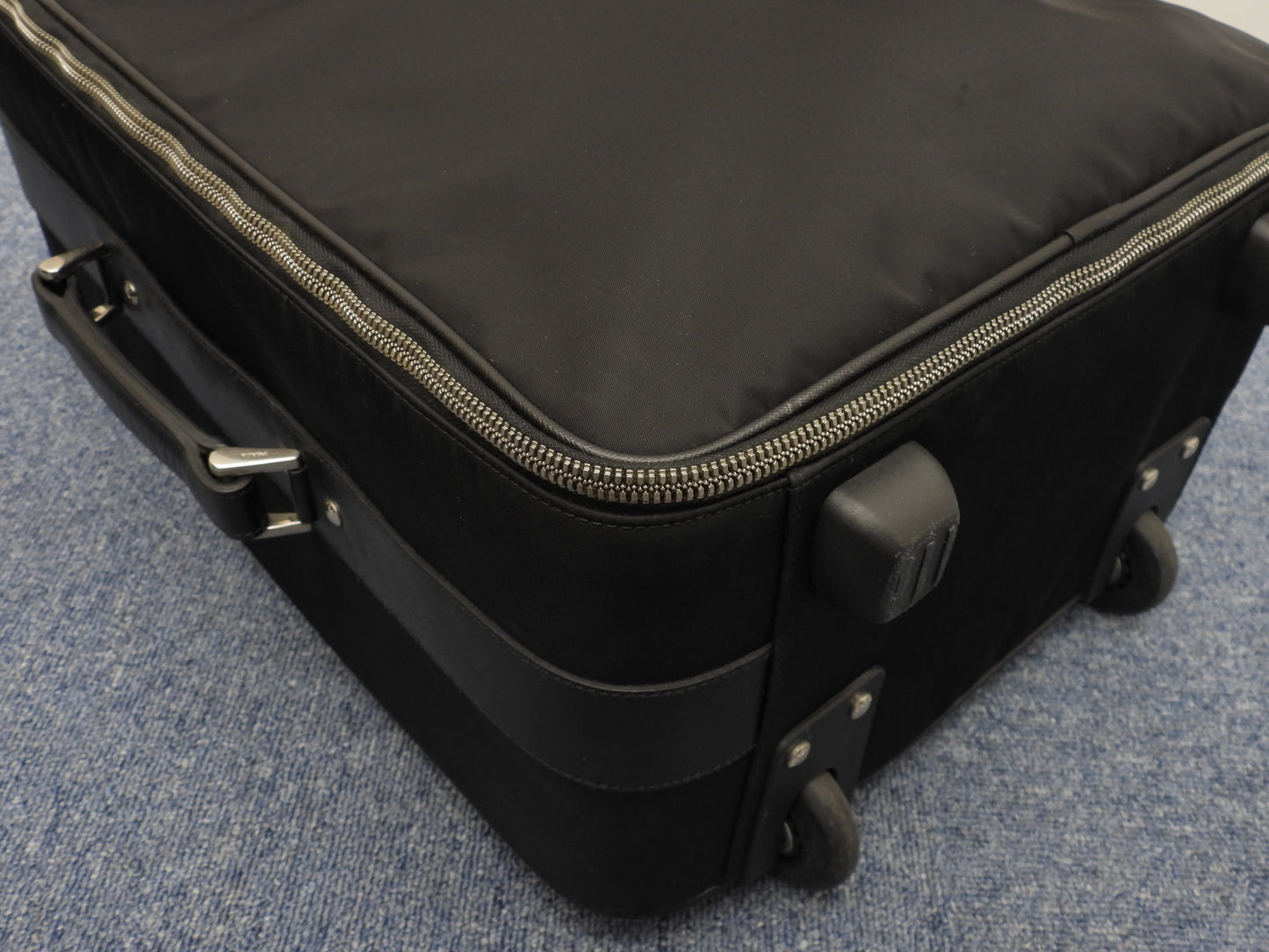 Prada Carry Bag Tessuto/Saffiano Black Travel Trolley Bag Suitcase@8