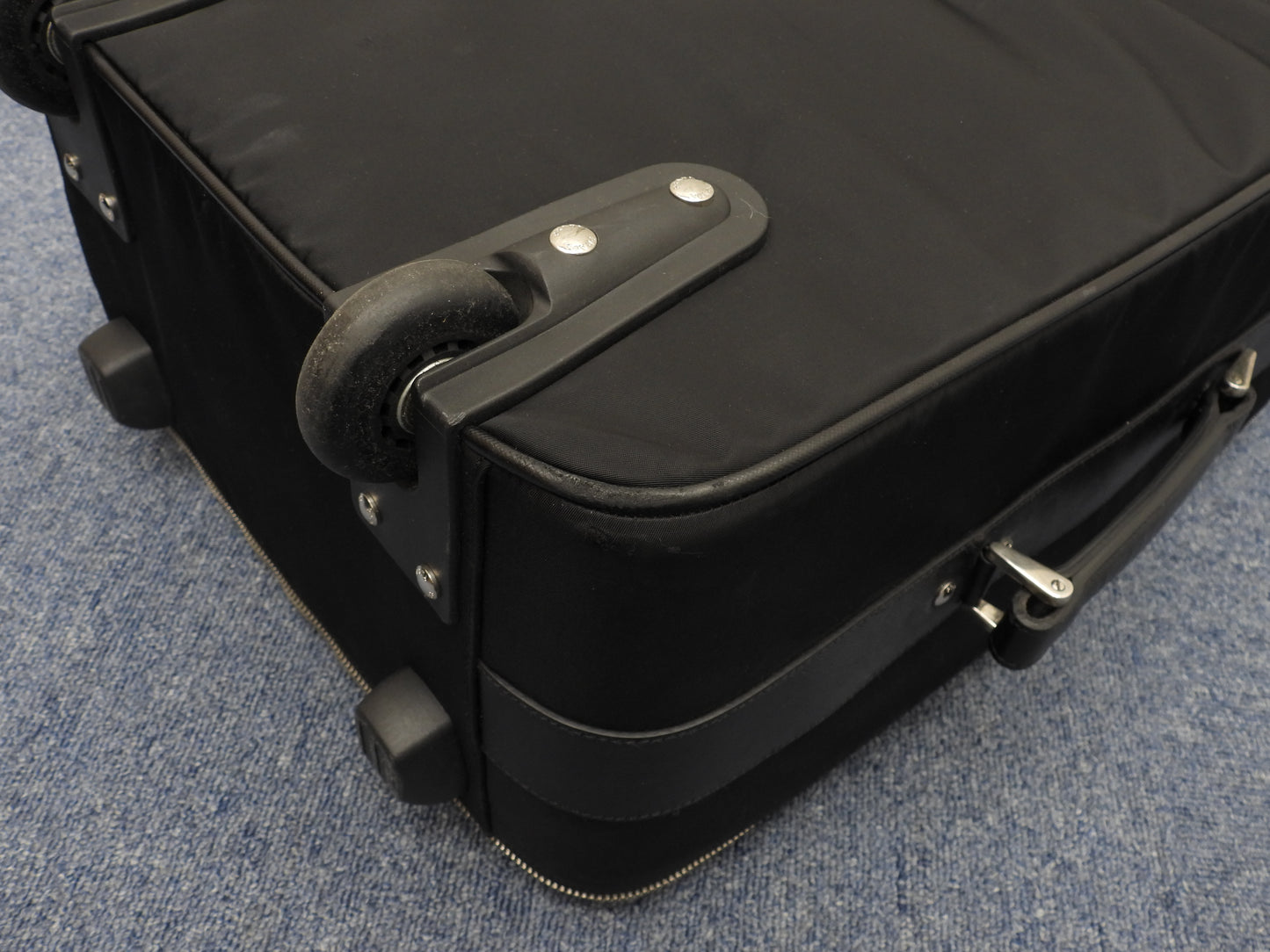 Prada Carry Bag Tessuto/Saffiano Black Travel Trolley Bag Suitcase@8