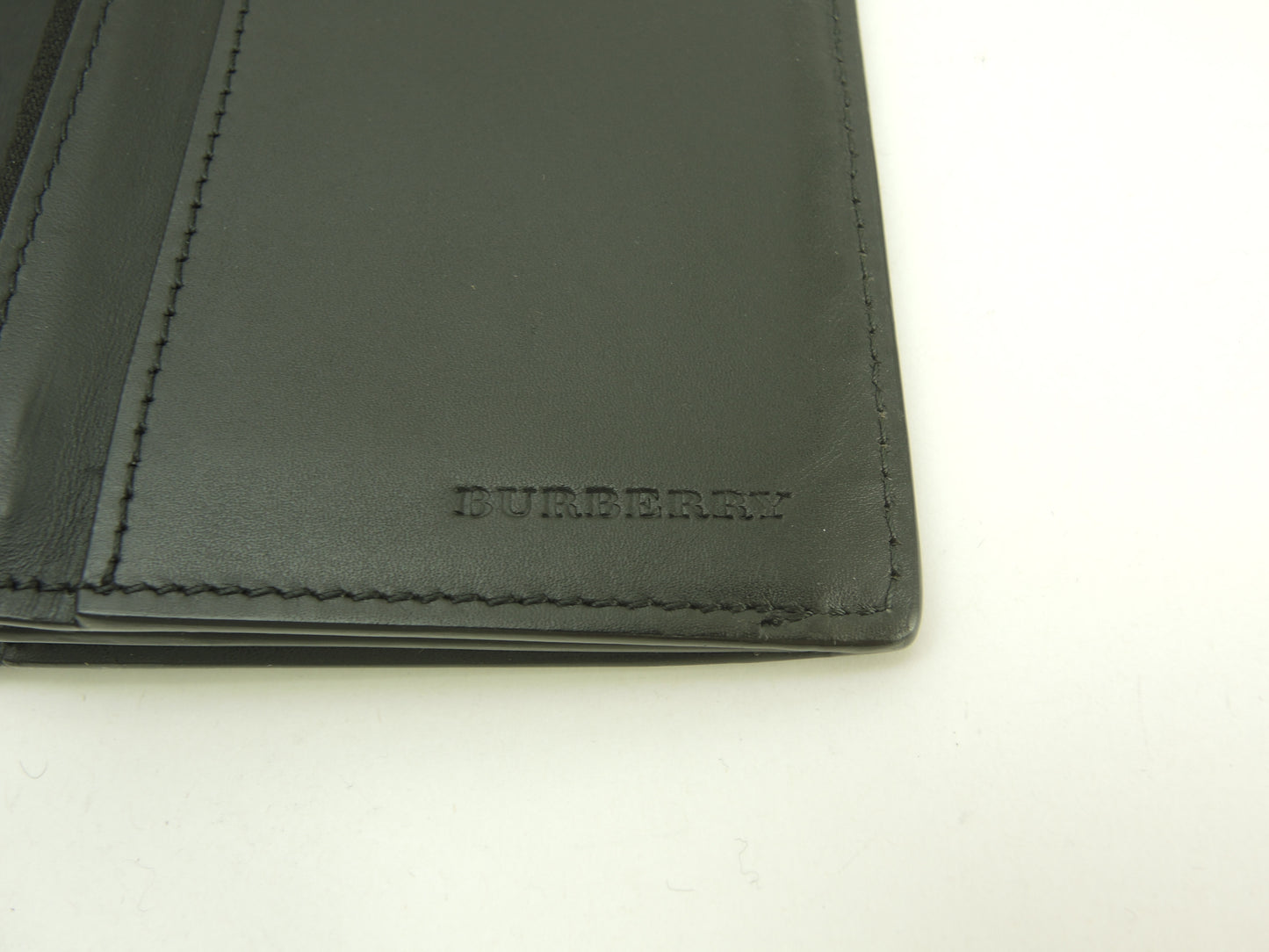 バーバリー 2折長財布 ロンドンチェック PVC黒紺 ロングウォレット メンズ ブラザ@TTVCOP1279