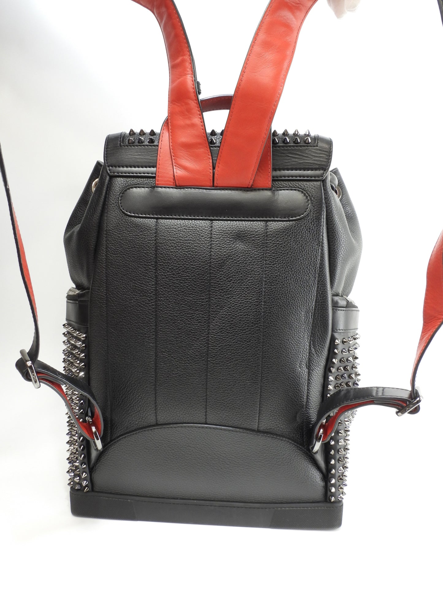 クリスチャンルブタン エクスプローラファンク 銀スタッズ レザー黒 バックパック リュック 美品@ 1