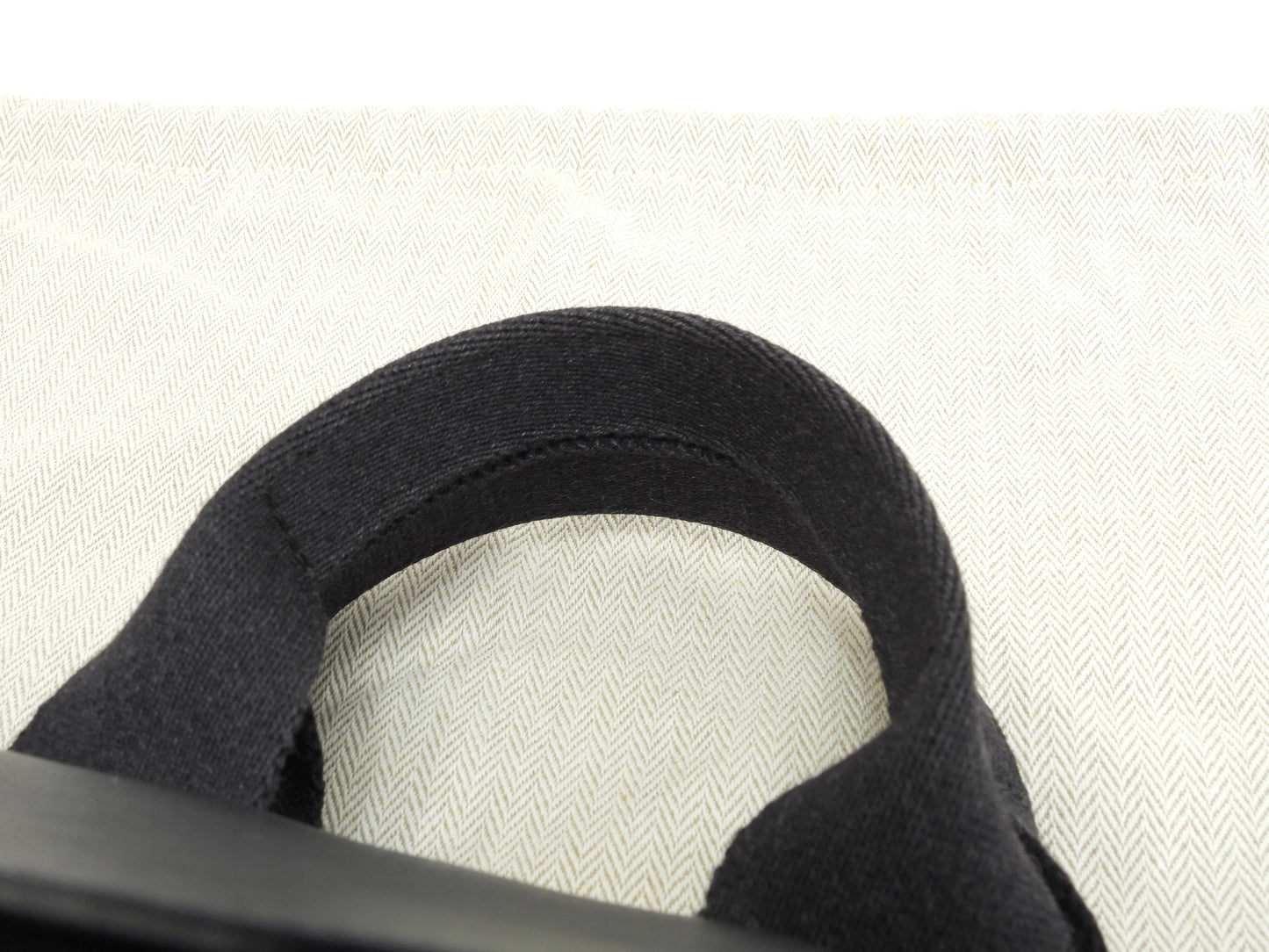 エルメス ヴァルパライソPM コットン/レザー 黒 トートバッグ ハンドバッグ 美品@□M