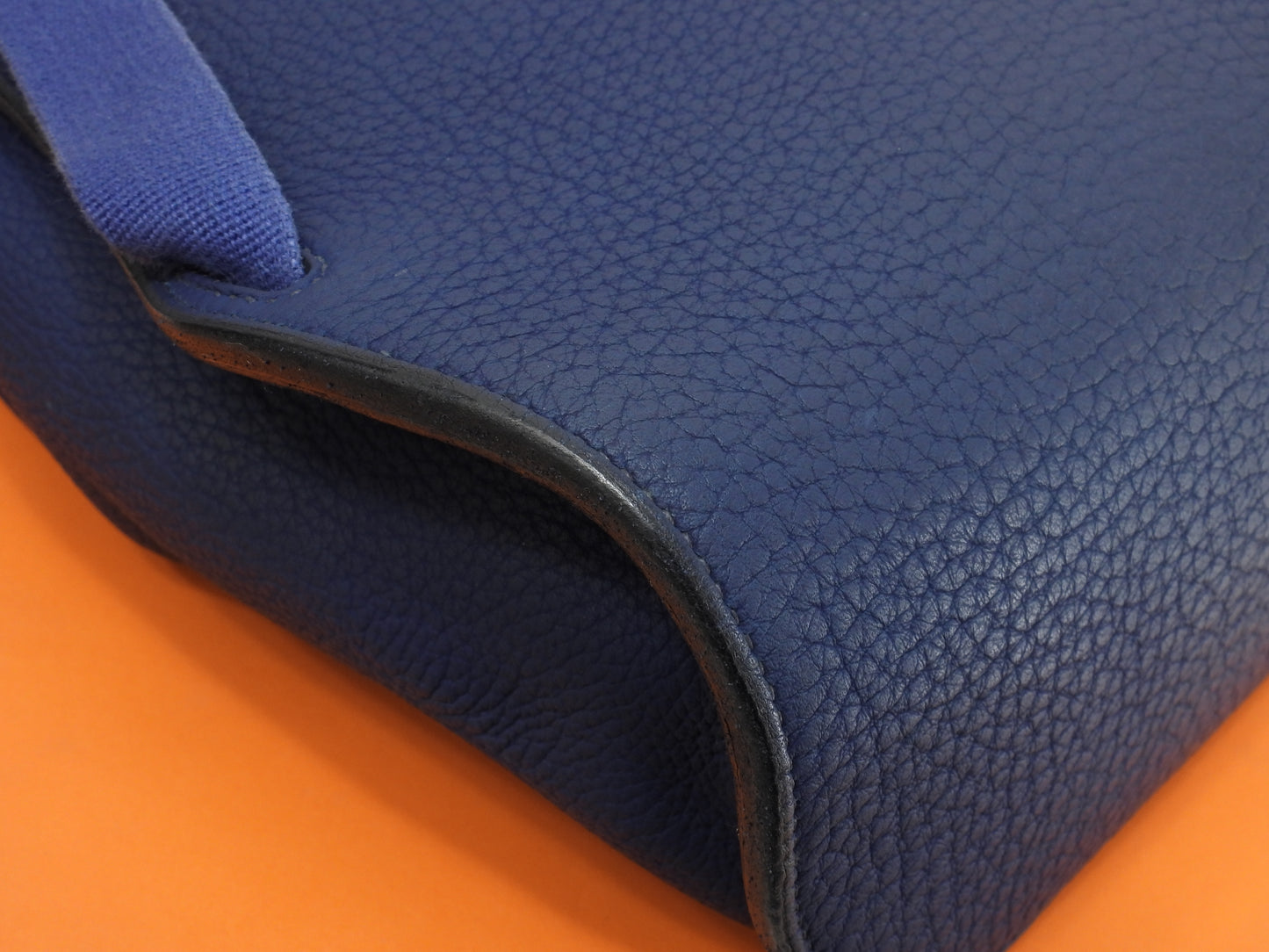 エルメス シェルパPM フィヨルドレザー 青 リュックサック バックパック バッグ 極美品@○Y