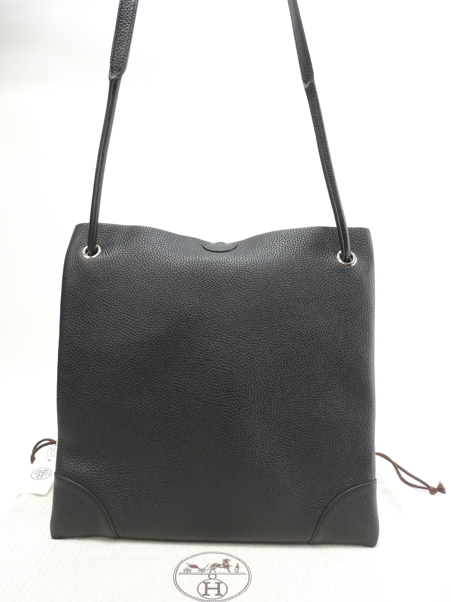 エルメス シルキーシティPM トリヨンレザー黒 ショルダーバッグ クロスボディ 極美品@Y