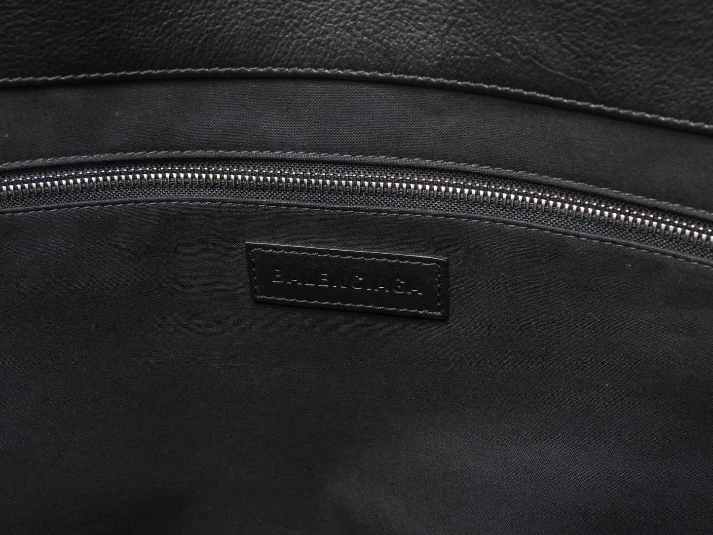Balenciaga Large Tote Bag Denim/Leather Black and White Shoulder Bag Like New @ 1