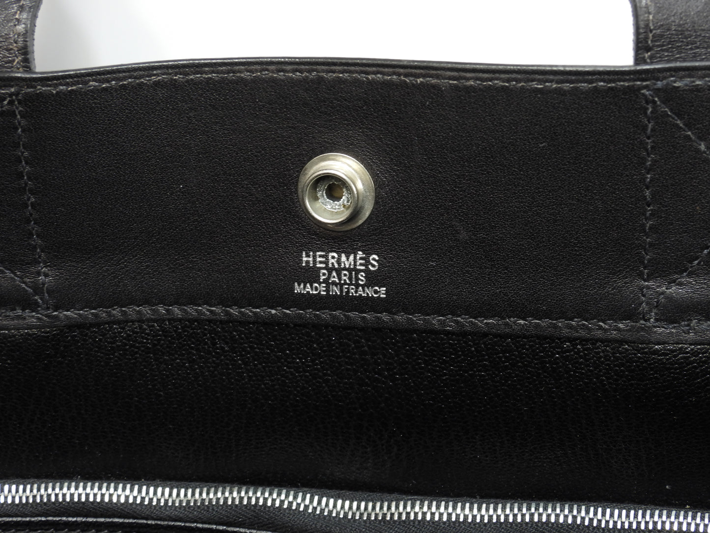 エルメス トートMM フールトゥ フルレザー黒 ハンドバッグ トートバッグ 美品@□E 15