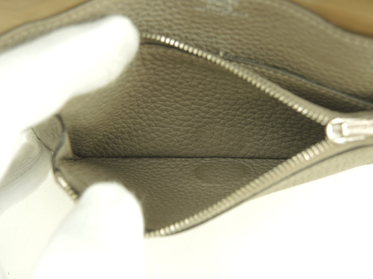 エルメス ドゴンコンパクト トリヨンクレマンス トゥルティエールグレー スモールウォレット 2折財布@ 1