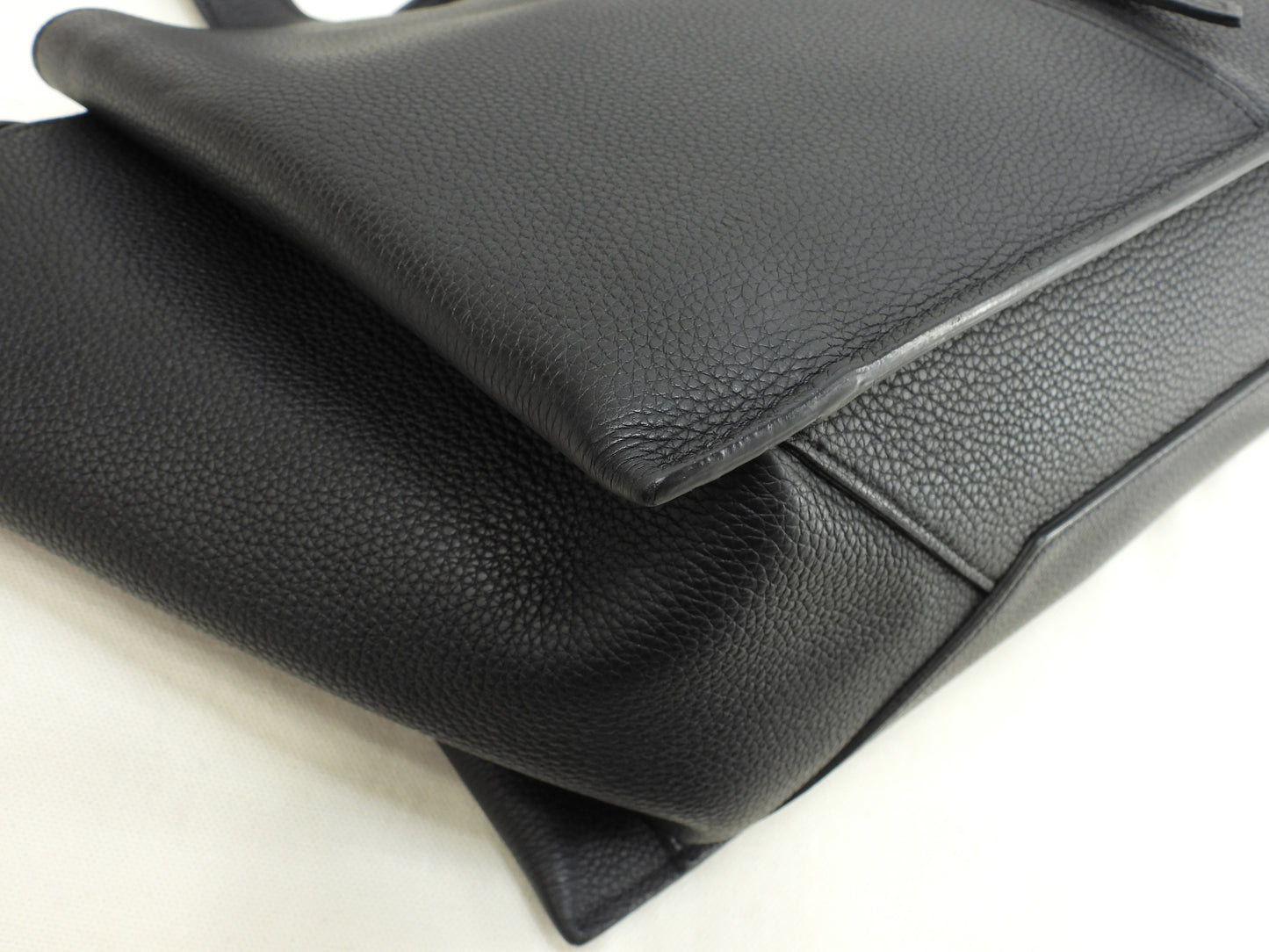 セリーヌ トリフォルド スモール レザー黒 トートバッグ ショルダーバッグ@U-GA-5116