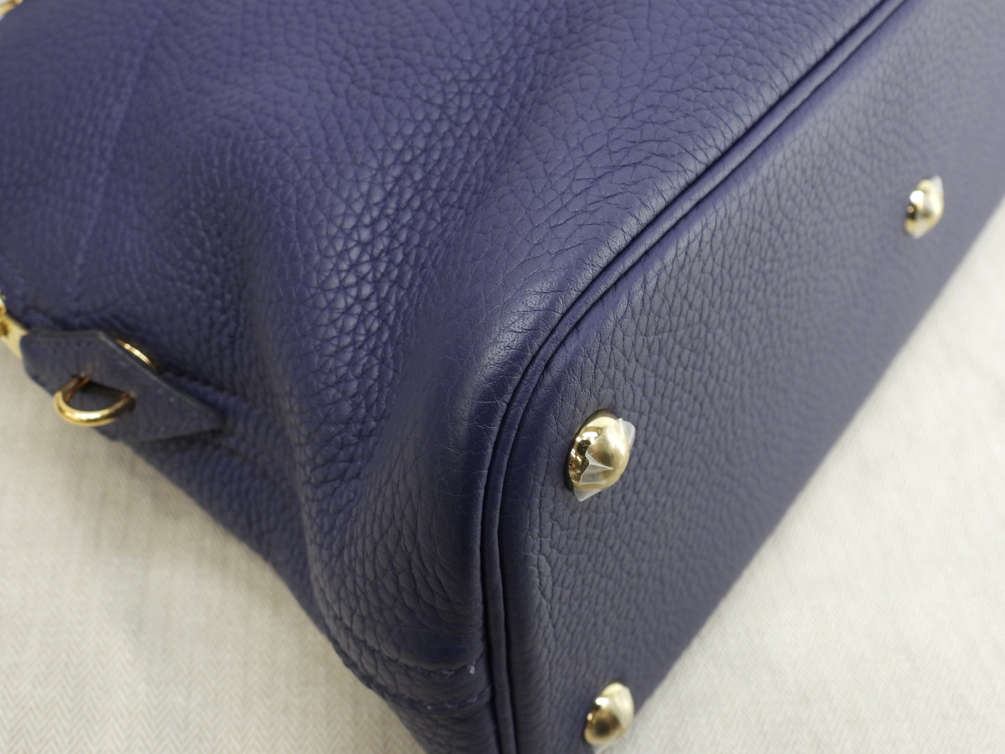 エルメス ボリード31 トリヨン ブルーアンクル ゴールド金具 ハンドバッグ 未使用@D 6