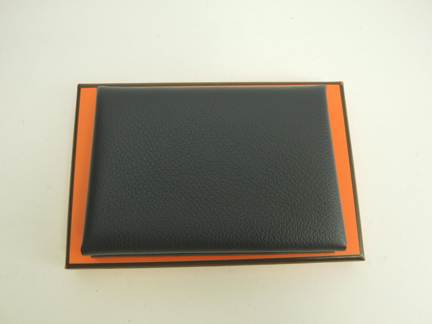 エルメス カルヴィデュオ ヴォーエヴァーカラー ブルーインディゴ コンパクトウォレット ミニサイフ 新品@B