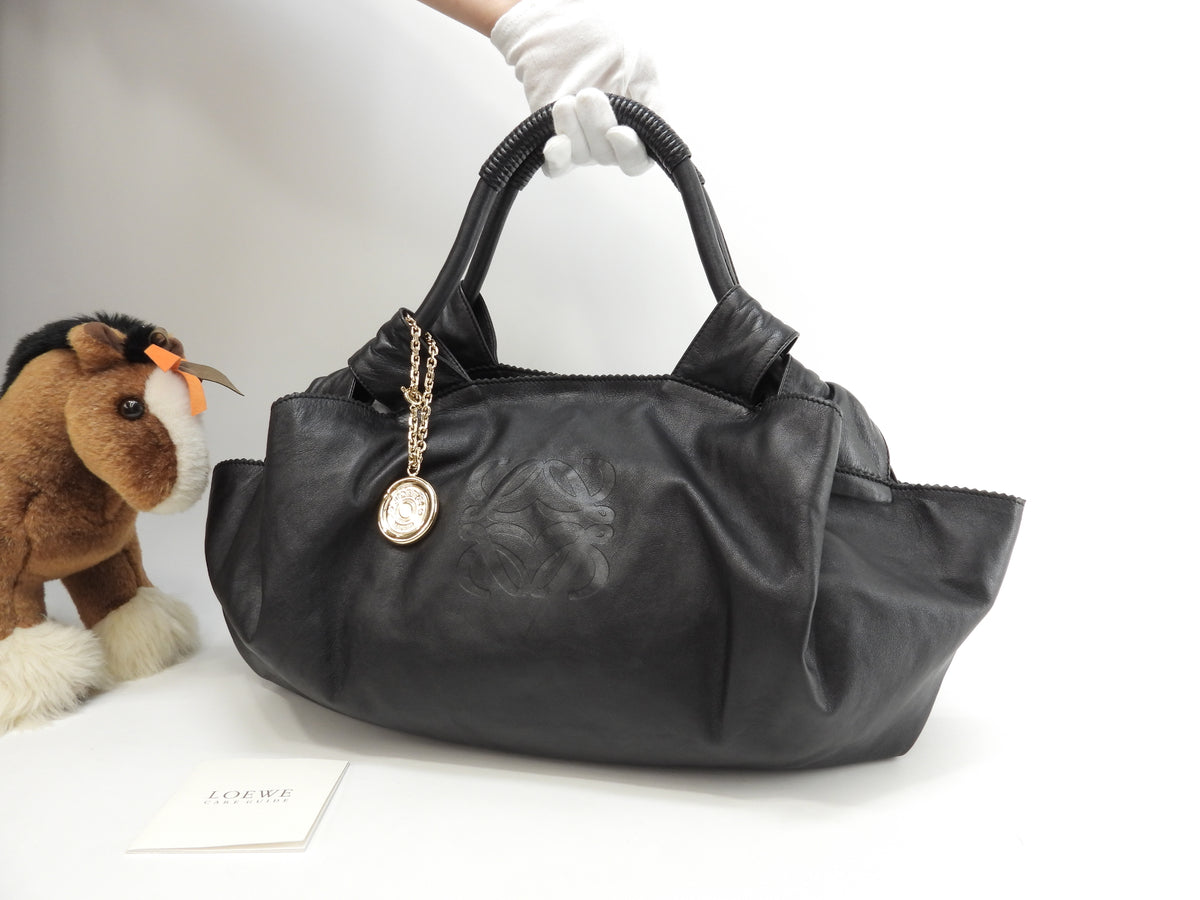 ロエベ LOEWE ハンドバッグ ナッパアイレ ナッパレザー 白 美品 バッグ