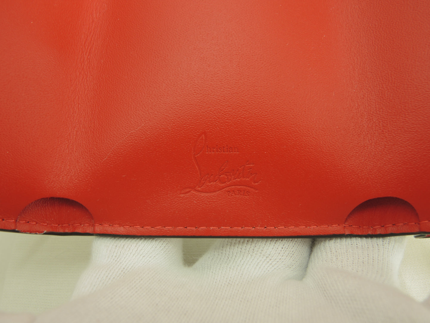 クリスチャンルブタン 3折ミニ財布 Loubi54 パテントレザー白 コンパクトウォレット 未使用@ 2