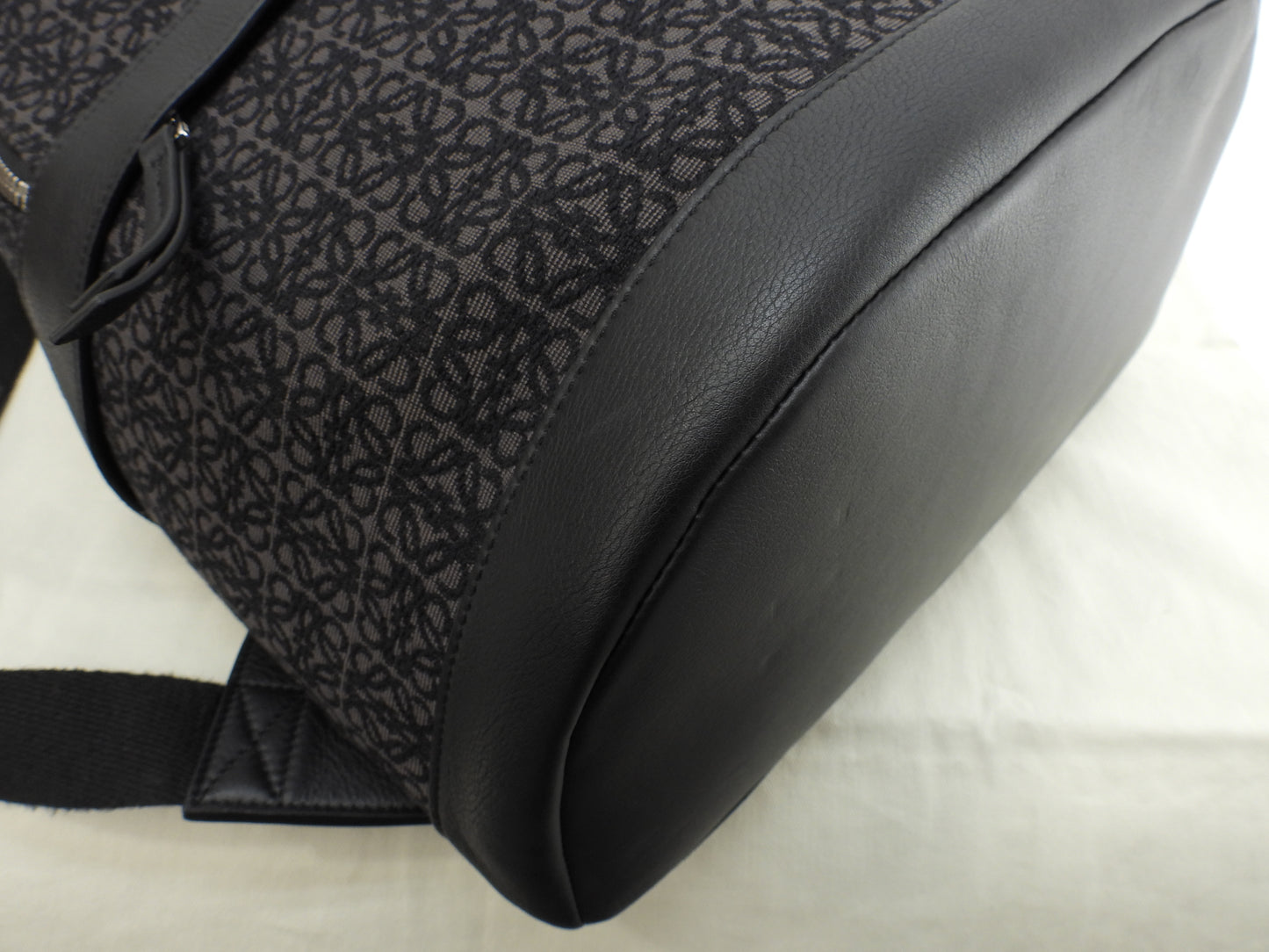 Loewe Backpack Anagram Jacquard Black Gray Men's Rucksack in Excellent Condition @822138