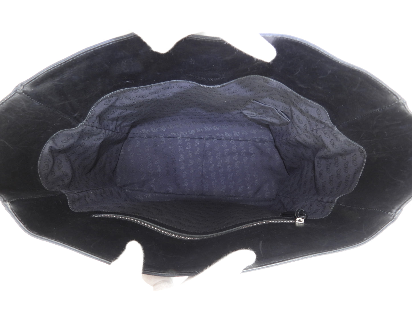 ボッテガヴェネタ トートバッグ イントレチャート コットン/レザー黒 メンズ 美品@ 255