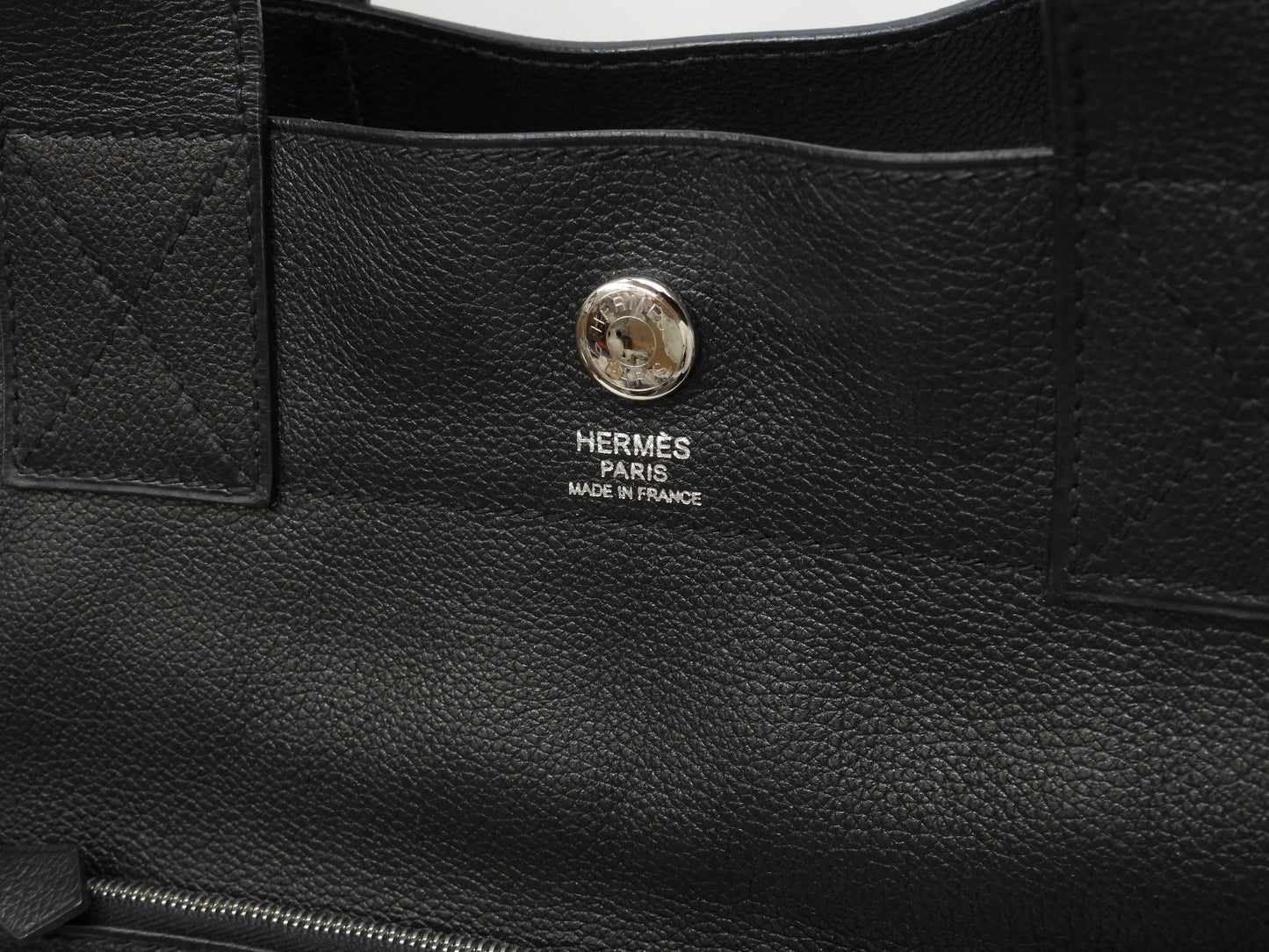 Hermes Sac Berlant Vertical Tote Bag Leather Black Men's Shoulder Bag @□K 2