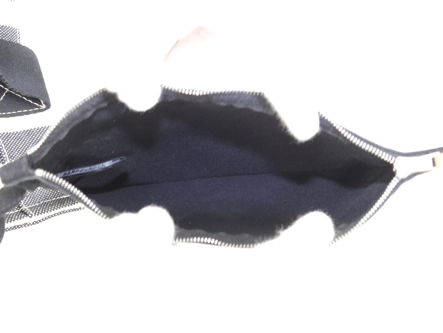 エルメス カンヌPM コットンデニム 黒白 ハンドバッグ トートバッグ 極美品@ 3