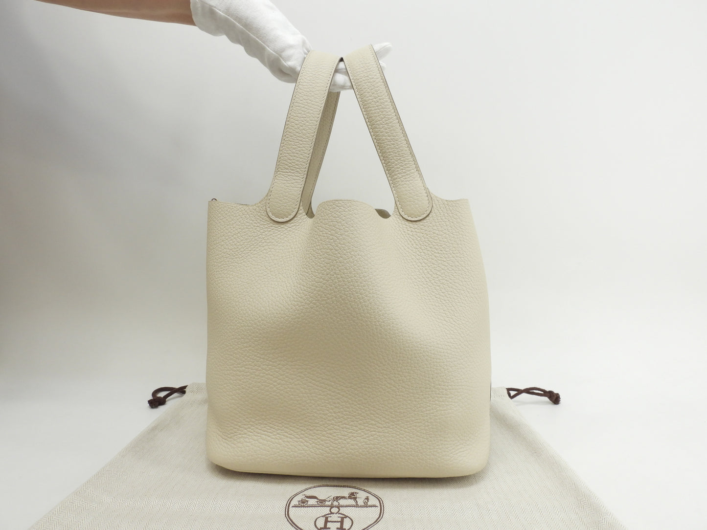 エルメス ピコタンロックMM トリヨンクレマンス クレ ハンドバッグ トートバッグ 美品@Z 5