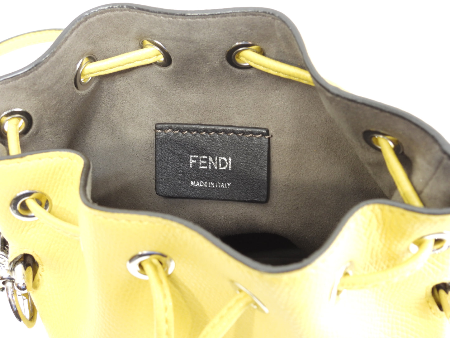 フェンディ s付ハンドバッグ モントレゾール レザー黄 ポシェット 美品@ 8