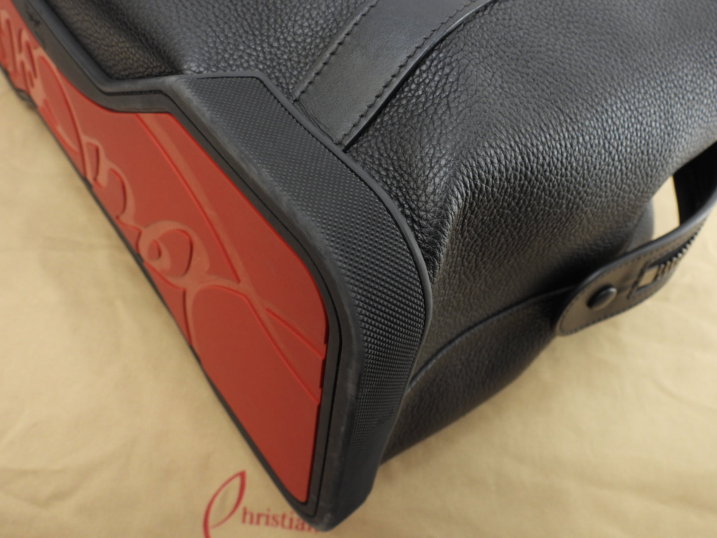 Christian Louboutin Tote Bag Damon Leather Black Men's Shoulder @ 1