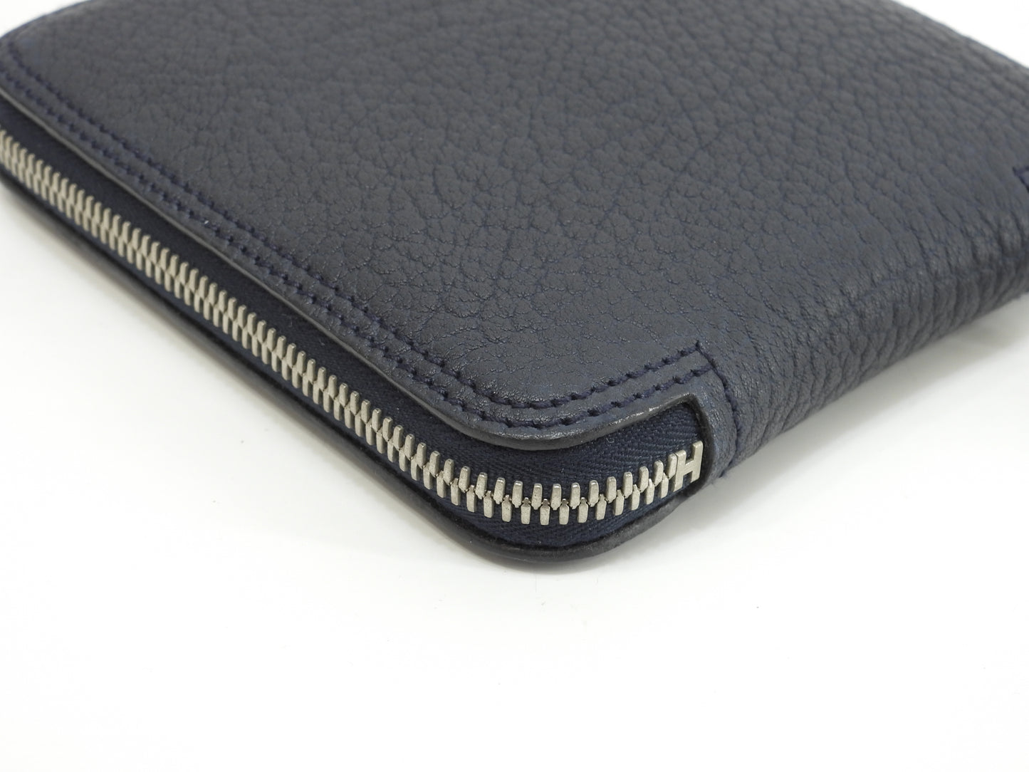 エルメス シルキーポップ フィヨルドレザー/シルク 紺紫白 エコバッグ ハンドバッグ極美品@□K
